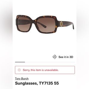 Tory Burch sunglasses, NBW perfect condition